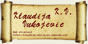 Klaudija Vukojević vizit kartica
